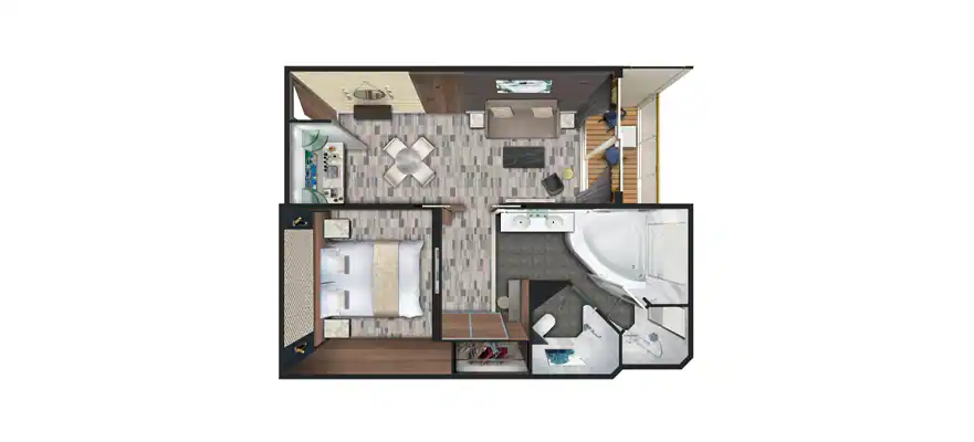Forward-Facing Penthouse with Large Balcony