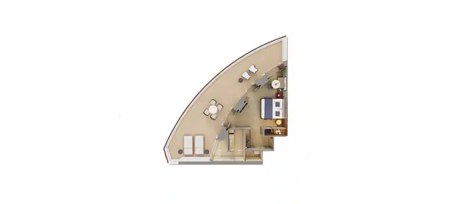 The Haven Aft-Facing Penthouse with Large Balcony